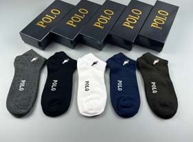 POLO Solid color breathable socks 5 pair-2393