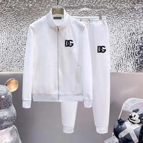Dolce & Gabbana New sports suit autumn and winter sweatshirt men's stand collar casual two-piece suit couple style-2464  