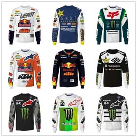 Motocross & Racing  Suprem New spring and summer outdoor off-road mountain bike Red Bull downhill racing suit sweatshirt-2535  